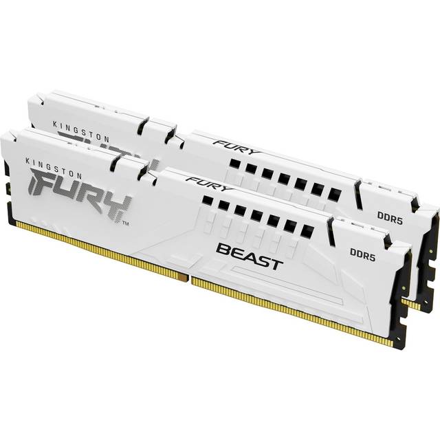 Kingston Fury Beast 32GB 6000MT/s DDR5 CL36 DIMM (2 x 16 GB) vitt spelarminne för stationära datorer - KF560C36BWE2K2-32