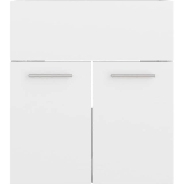Vidaxl Sink Cabinet High Gloss White 41X38.5X46 Cm Engineered Wood, White