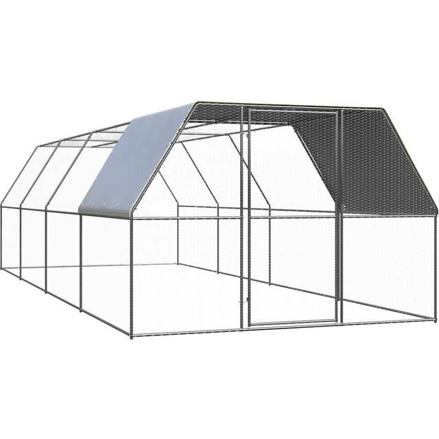 Vidaxl Chicken Cage 3x8x2 M Galvanised Steel