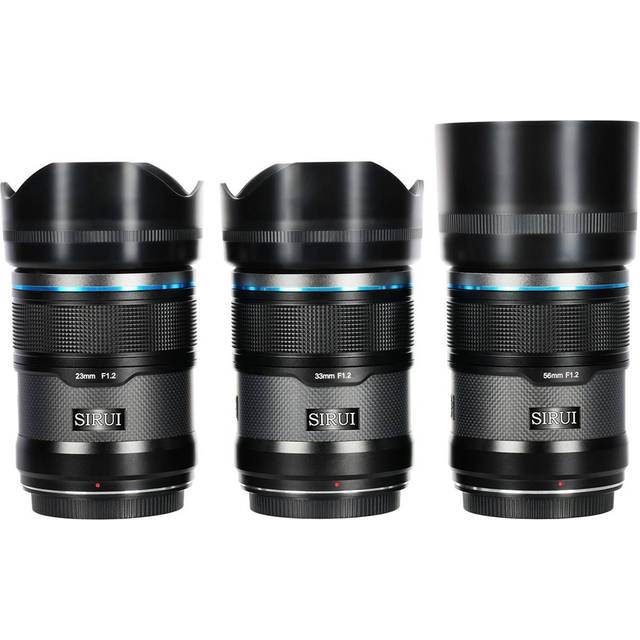 SIRUI Sniper 23mm, 33mm & 56mm F1.2 Lens Kit for Sony E (Black)