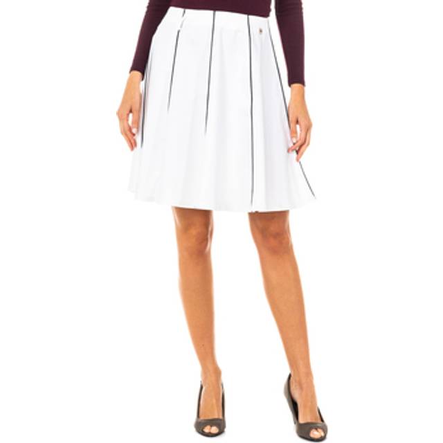 La Martina Womens Flared skirt with inner lining JWK004 woman - White - Size EU 40