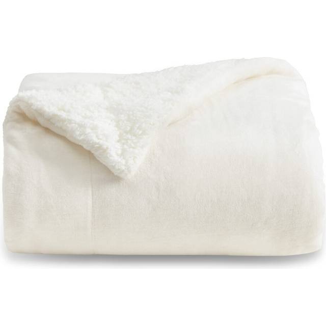 Bedsure Sherpa Fleece Throw Blanket for Couch - Thick and Warm Blankets for Winter  Soft and Fuzzy Throw Blanket for Sofa  Cream  50x60 Inches