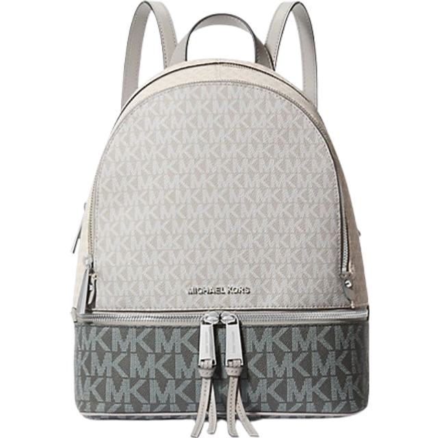 MK Rhea Medium Color-Block Logo Backpack - Grey - Michael Kors - ONE SIZE