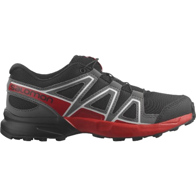 Salomon Juniors' Speedcross Black/Quiet Shade/High Risk Red, 36