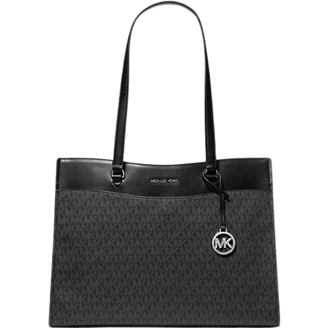 Michael kors bag handbag jet set travel lg mf pkt tote logo black
