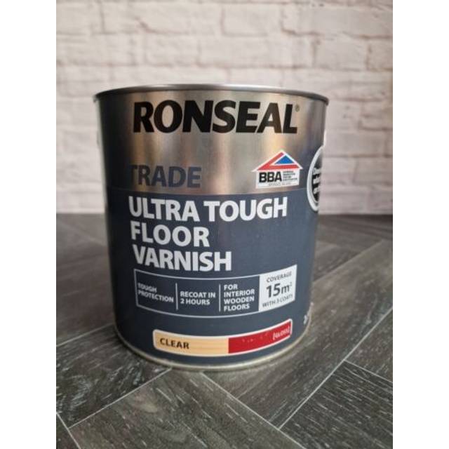 Ronseal trade ultra tough floor varnish clear gloss 2.5ltr m
