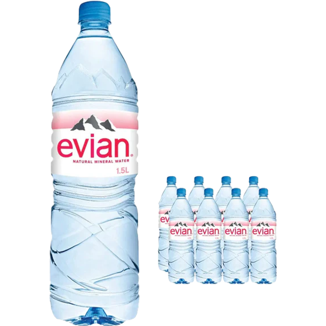 Evian Still Natural Mineral Water Bottle