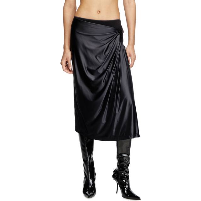Diesel 'O-Silv' Midi Skirt - Black   - L