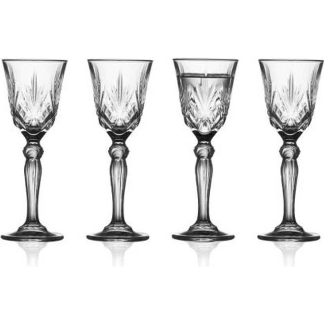Lyngby Glas Melodia Snaps glass with stem 5 cl 4-pack Clear