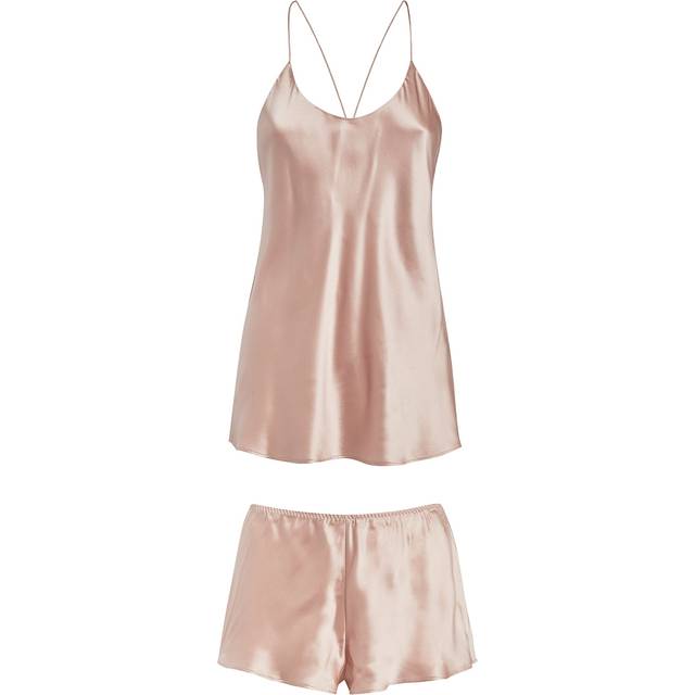 Olivia von Halle Silk Bella Pyjama Set - Pink - XS