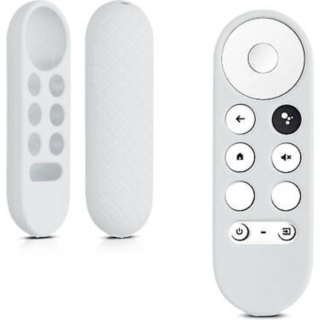 kwmobile Fodral kompatibelt med Google Chromecast 2020 4K / Chromecast 2022 HD - TV fjärrkontroll silikon fodral - stötskydd mot damm grå ränder