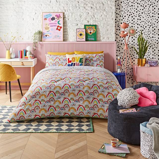 Eleanor Bowmer x Night Lark® Rainbow Coverless Duvet & Pillowcase Set, 10.5 Tog, Multi