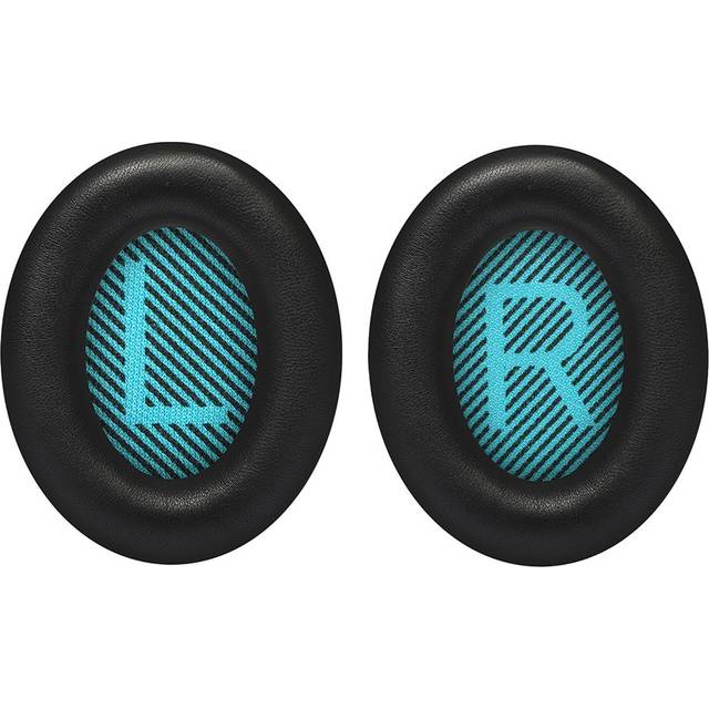 Öronkuddar i Lammskinn till Bose QC35, QC15, QC25, QC2, AE2, AE2i, AE2w - Svart / Blå