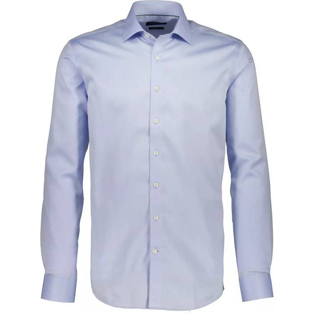 LINDBERGH BLACK Plain Fine Twill Shirt, Wf Ls |Blå |M