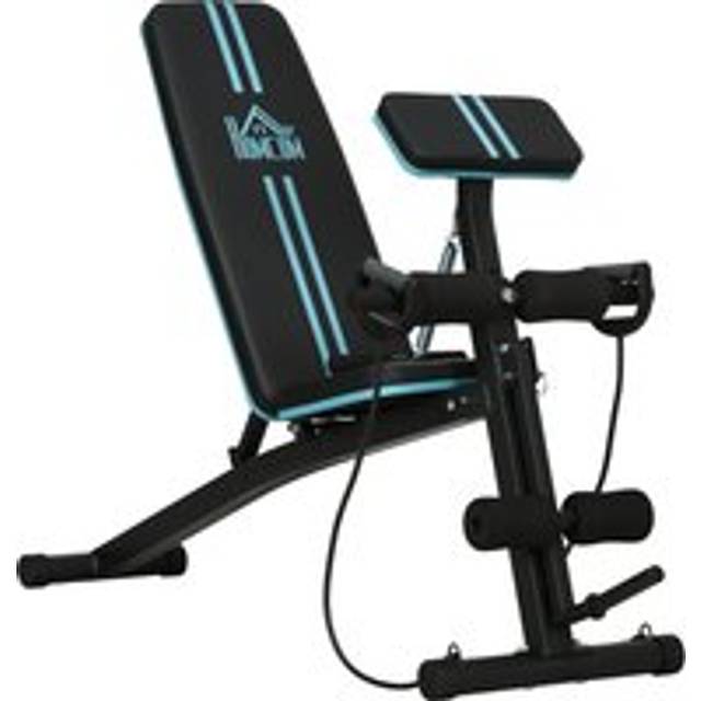 Homcom Foldable Weight Bench, Adjustable Strength Training Sit Up Ab Bench Incline/decline, Blue