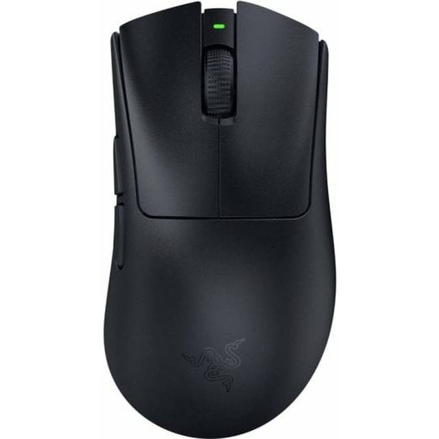 Razer DeathAdder V3 HyperSpeed - Ultralätt trådlös ergonomisk e-sports gamingmus med 26K DPI (55g lätt, soft-touch beläggning, 100 timmars batteritid, HyperSpeed med 8K Hz) Svart