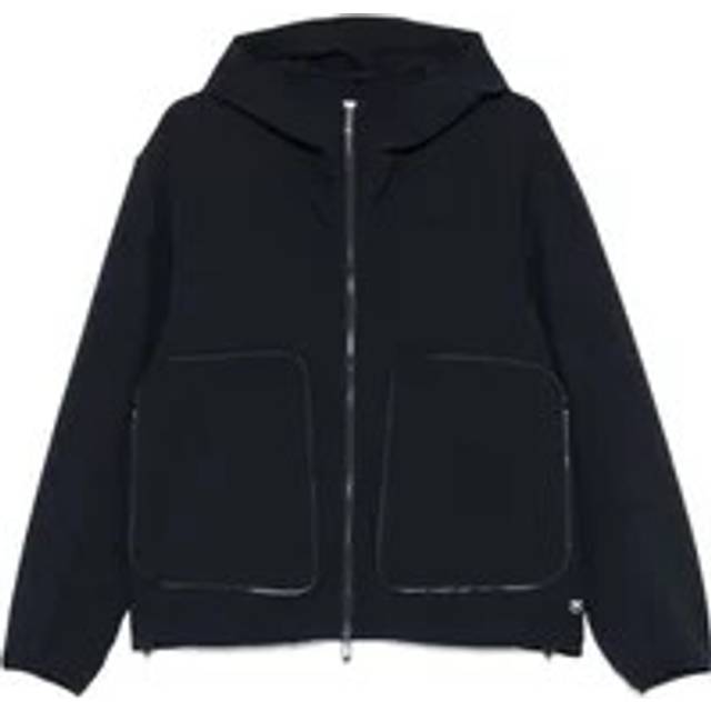 Emporio Armani Mens Blu Vy Technical Hooded Stretch-woven Jacket 44 - BLU NAVY