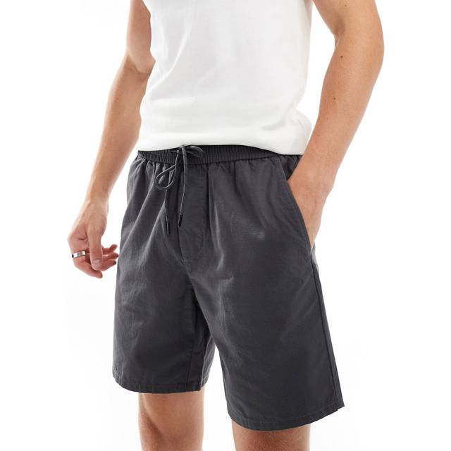 ONLY & SONS – Grå shorts i fallskärmsstil med resårmidja-Grå/a