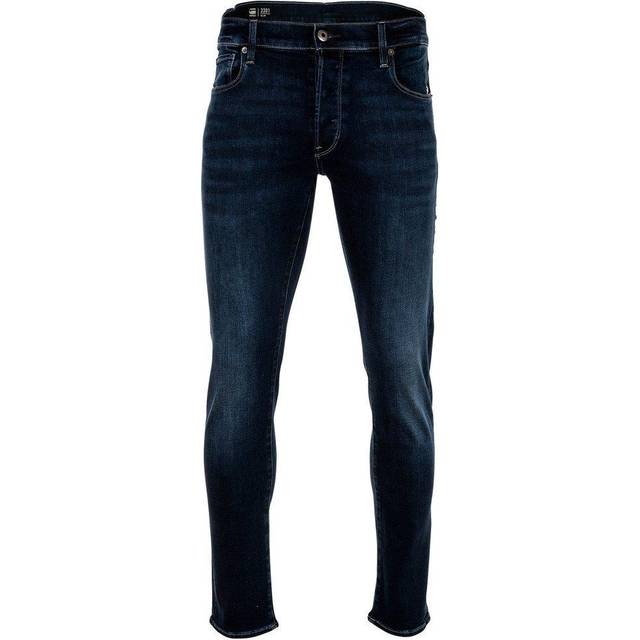 G-Star RAW G Star 3301 Slim Tapered Dark Wash Jeans - Dark Blue, Dark Blue, Size 32, Inside Leg Regular, Men -  inside leg REGULAR,32