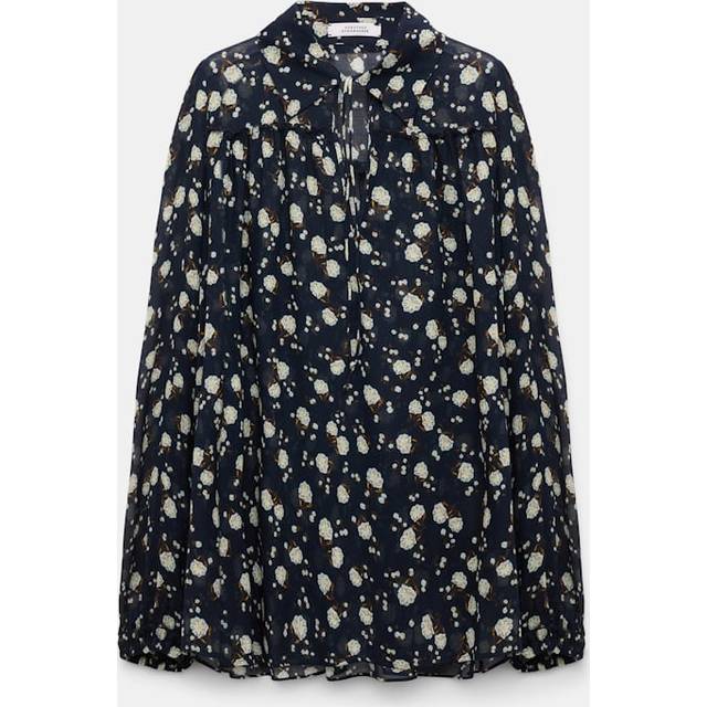 Dorothee Schumacher Floral Volumes blouse - blue (UK 16)