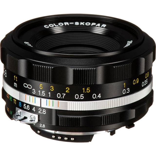 Voigtlander 28mm f2.8 Aspherical SL II-S Color-Skopar Lens for Nikon F - Black