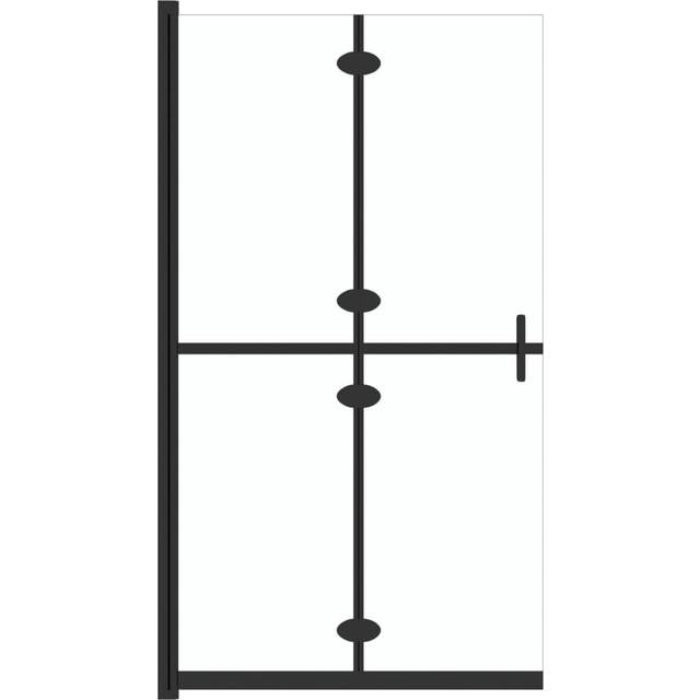 vidaXL Foldable Walk-in Shower Wall Transparent ESG Glass 80x190 cm