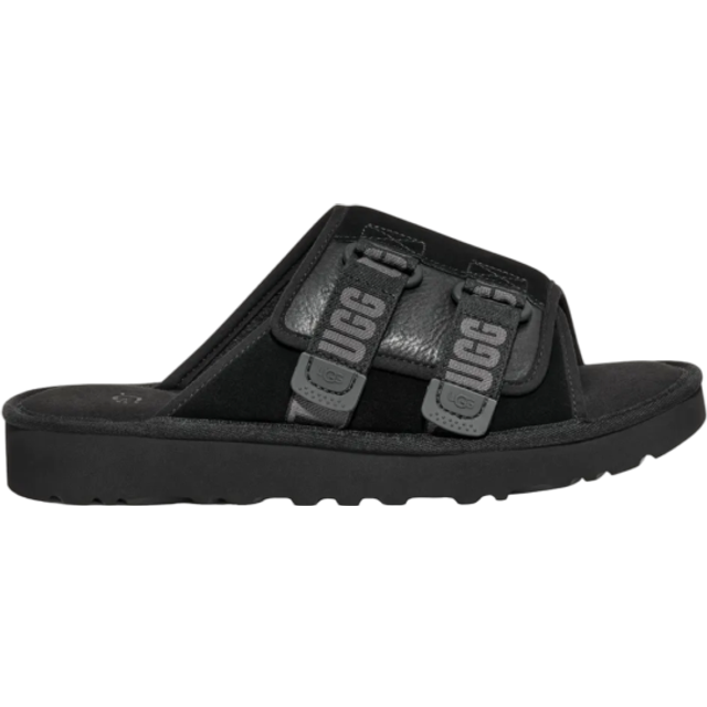 UGG - Goldencoast strap slides - men - Calf Suede/Rubber - 10 - Black