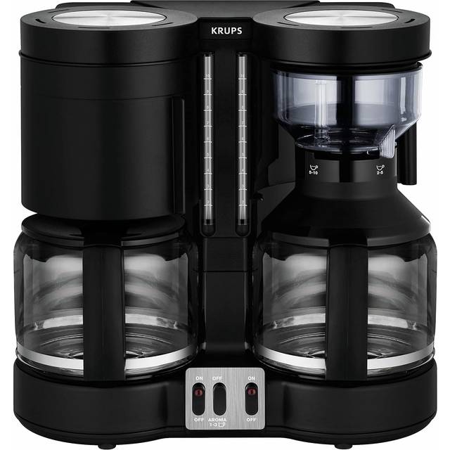 KRUPS Duothek Plus Kaffebryggare, Plast, 1100 W, Svart