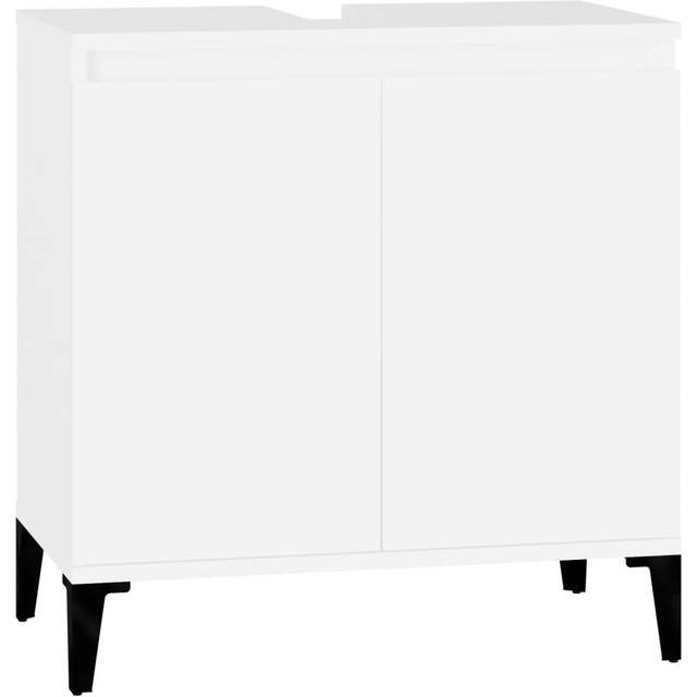 vidaXL Tvättställsskåp vit 58x33x60 cm konstruerat trä