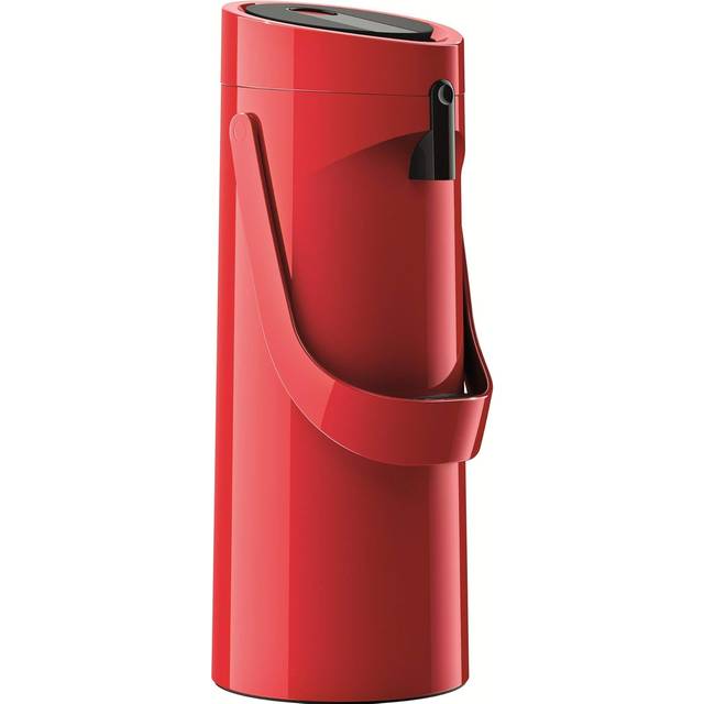 K3140314 Ponza Pump Thermos Red 1L Single Pump Function with Generous Pump Volume Hot Up to 12 Hours Cold Up to 24 Hours