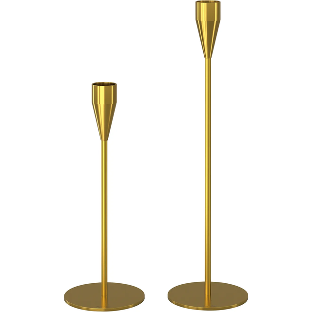 Piet Hein - Messing Lysestage  - Ljusstake - Venus + Jupiter - H29 x W8 D8 cm
