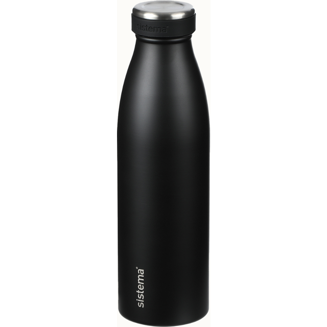 Sistema Hydrate Stainless Steel Water Bottle, 500 ml Leak-Proof Reusable Water Bottle, BPA & Phthalate Free, Double Wall Vacuum Insulation, Keeps Cold