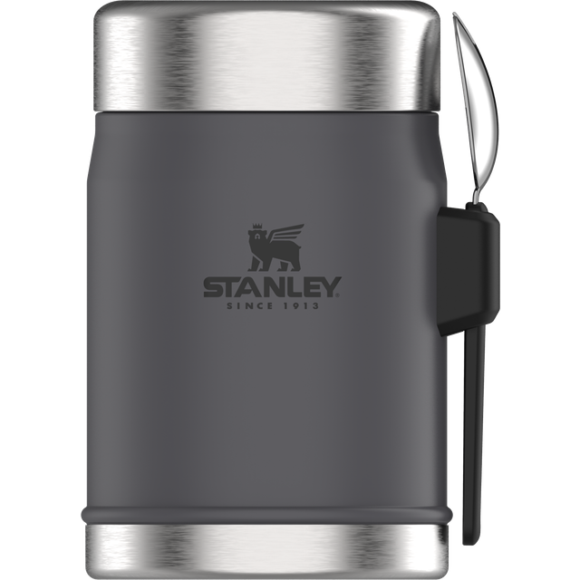 (14oz, Charcoal) Stanley Classic Legendary 14OZ Thermal Travel Food Jar Pot With Spork
