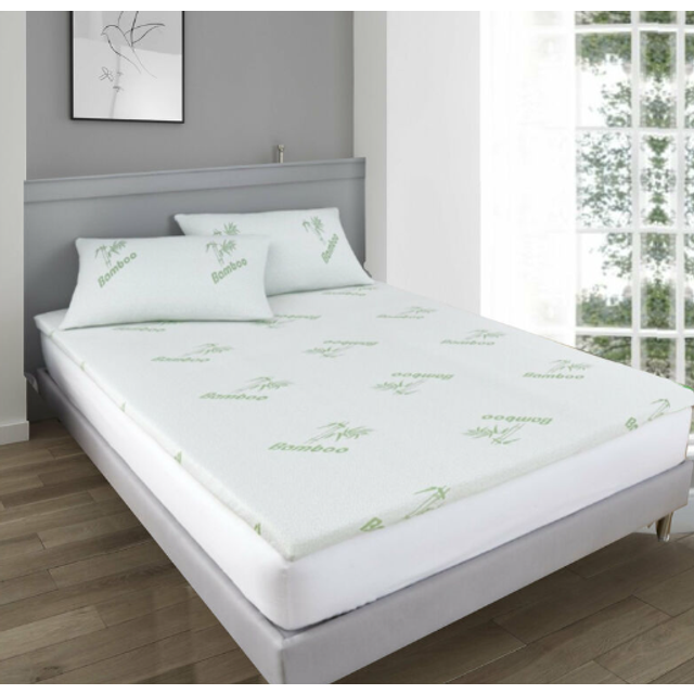 Bamboo Memory Foam Mattress Topper - 2 Inch Double