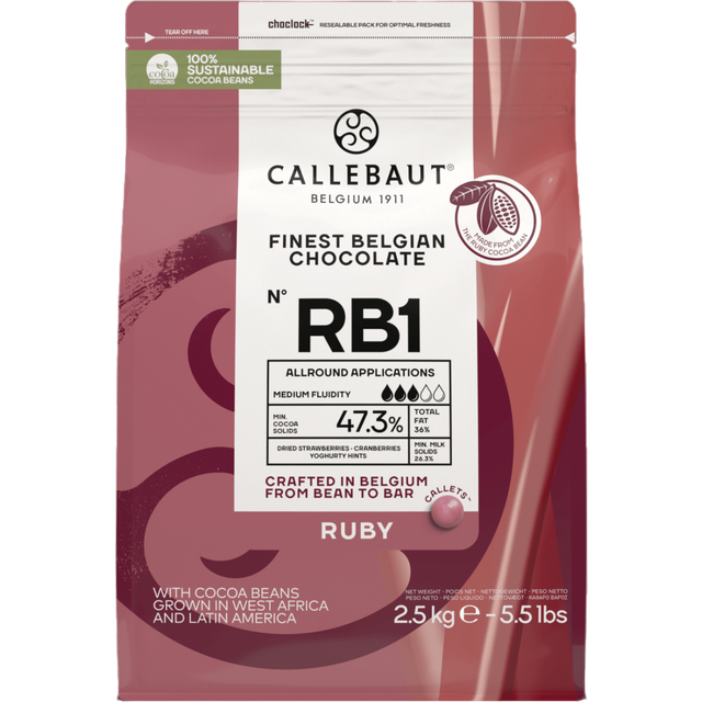 Callebaut Ruby RB1 Chocolate Callets 2.5kg