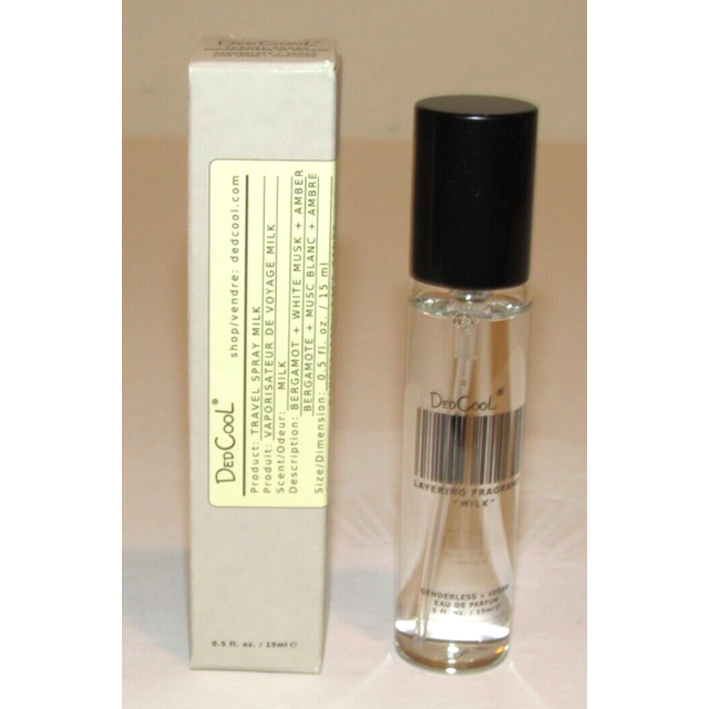 DedCool Eau de Parfum ( Milk Layering + Enhancer Fragrance - 0.5 fl oz) With Notes of Amber  Bergamot  White Musk  Clean  Perfume for Men & Women  Non