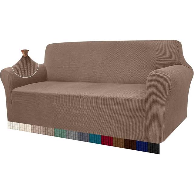 High Stretch Sofa Covers 3 Seater Super Soft Stylish Couch Covers For Dogs Pets Cats Jacquard Spandex Non Slip Sofa Slipcover For Living Room Furnitur - Grey (107&#34; H x 300&#34; W x 104&#34; D)