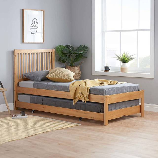 White Single Bed Frame & Mattress Birlea Appleby 3FT 90cm Drawer Storage Bedstead