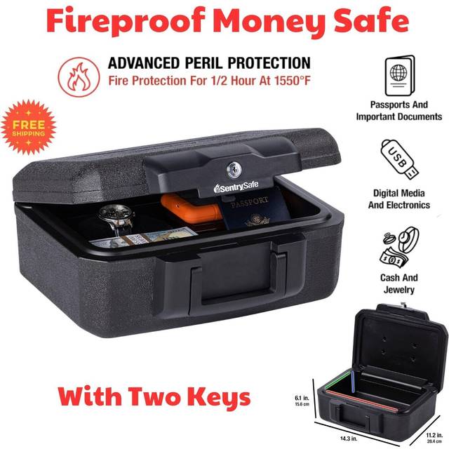 Master Lock Small Water-Resistant Fireproof Safe