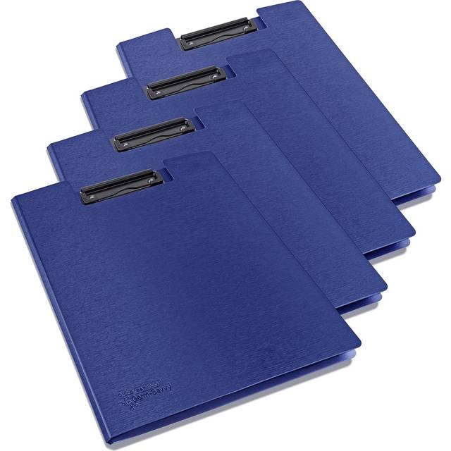 Rapesco Germ-Savvy Foldover Clipboard A4 PP (Polypropylene) Blue Portrait 1698 Pack of 4