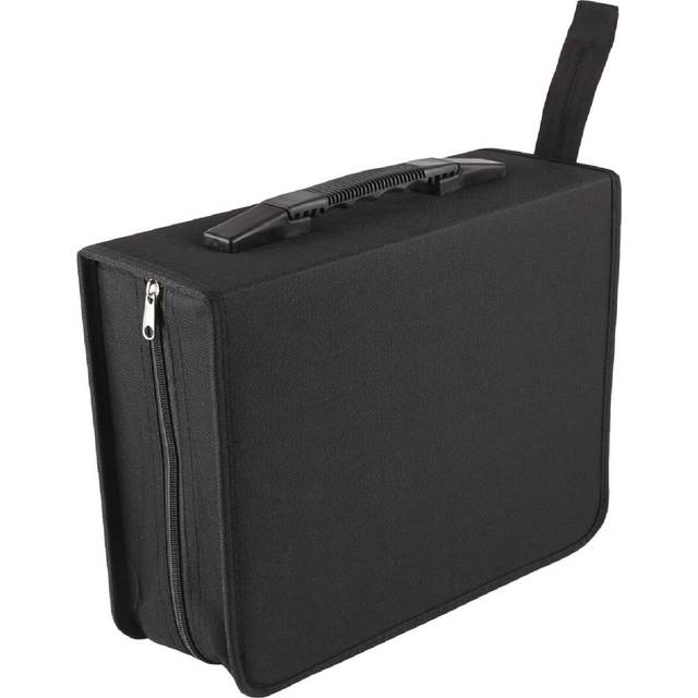 TEMU Cd Case Disc Carry Case 320 Disc Capacity Holder Protector Cd Dvd Binder Wallet Large Dvd Storage Case Protective Bag Cd Dvd Storage (black)