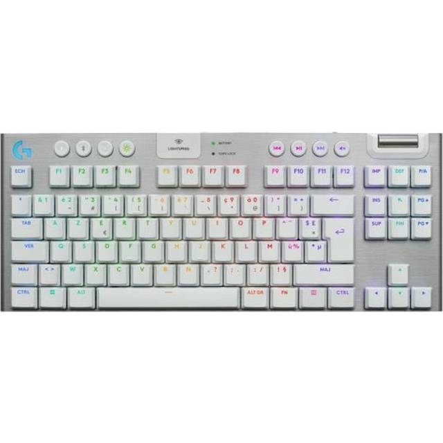Logitech G915 X TKL trådlöst RGB-speltangentbord in vit, Français (Azerty)