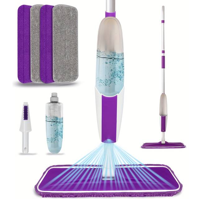 TEMU Floormop With Bottle And 1/4 Washable Microfiber Pad - Wet Spray Mop For Hardwood, Laminate, Wood, And Ceramic Flooring - Suitable For Home And Commercial Use