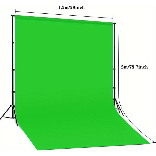 TEMU Weijieming 5x6.5ft Green Screen Backdrop - Polyester Photography Background For Video, Studio, Live Streaming & Editing