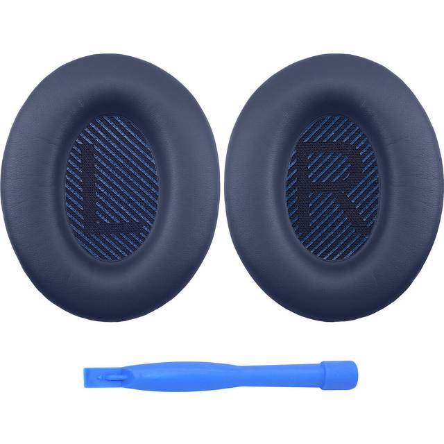 Ersättnings Öronkuddar för Bose QuietComfort 35 (QC35) / Bose Quiet Comfort 35 II (QC35 II) Over-ear Hörlurar från MMOBIEL - Memory Foam och Protein PU Hörlurskuddar - Earpad Cushions – Blå