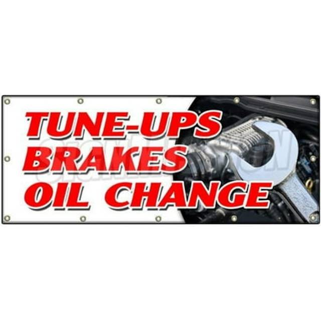SignMission  48 x 120 in. Tune-Ups Brakes Oil Change Banner Sign