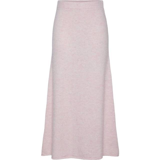 Pieces - Nederdel - Pc Pam Hw Ank Knit Skirt - Pink-A-Boo