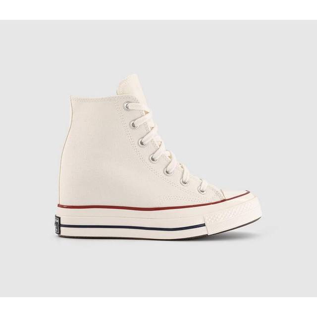 Converse Off-White Chuck 70 Wedge Sneakers - EGRET/BLK/RED - US 9