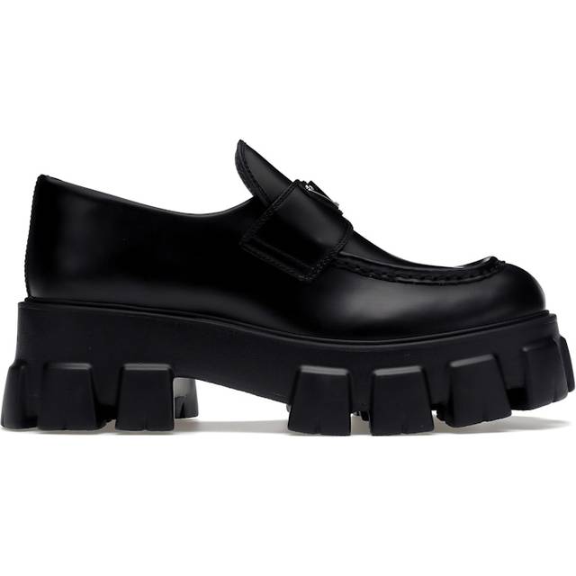Prada Monolith brushed leather loafers - black (UK 2)