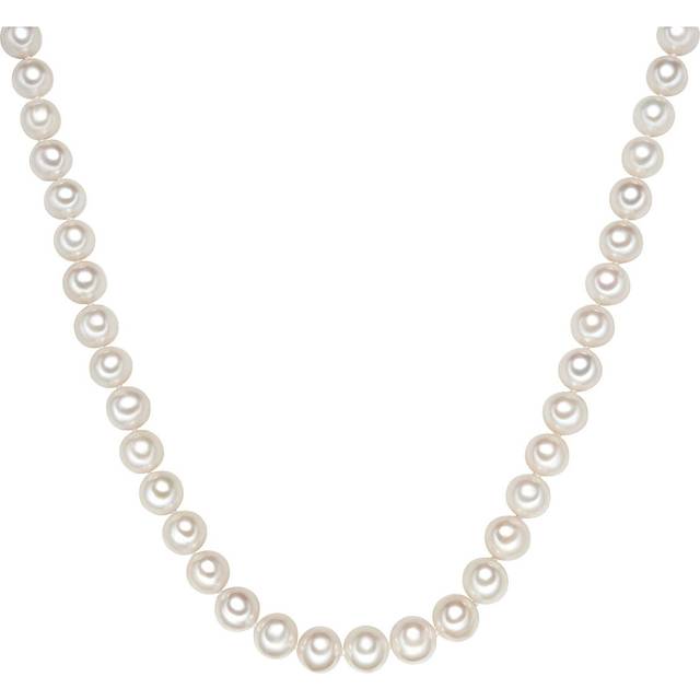 Valero Pearls Womens Female Fresh Water Cultured Pearl(s) Necklace - White Sterling Silver - Size 50cm